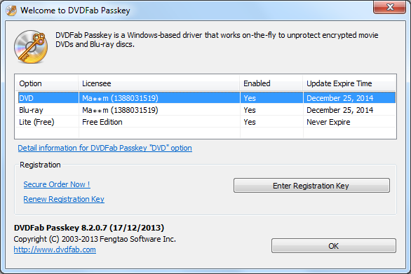 Dvdfab Passkey 8 Registration Key