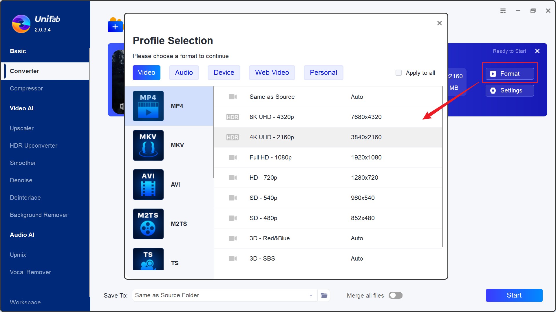 convert 8k videos to 4k