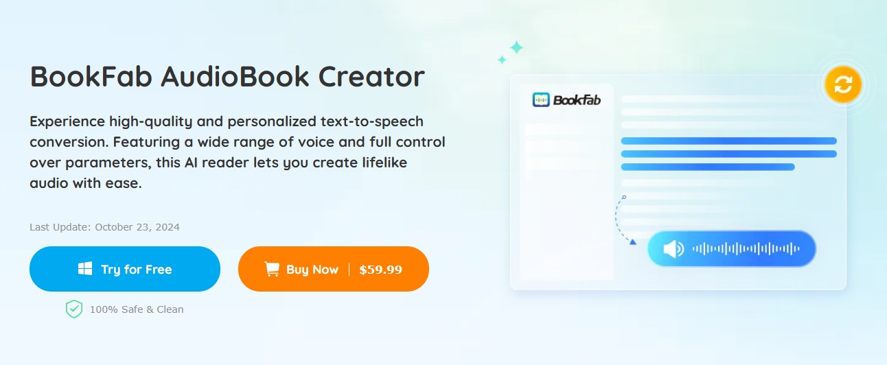 The Best AI Voice Generator: BookFab AudioBook Creator