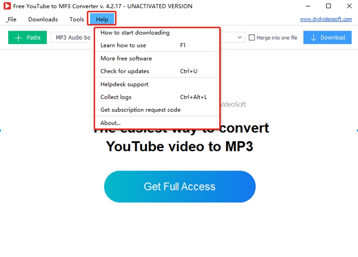 dvdvideosoft youtube to mp3 activation key