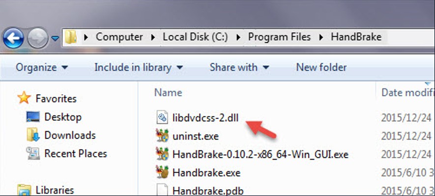 Install libdvdcss for Handbrake on Windows