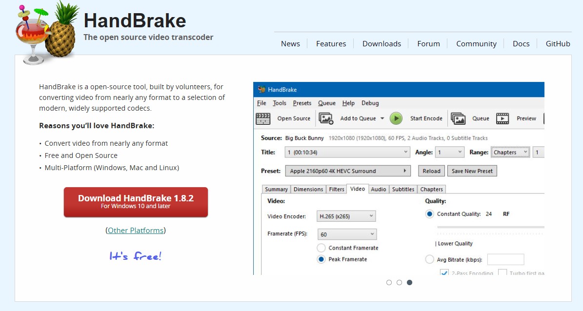  MakeMKV Alternative - HandBrake