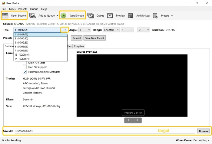 Remove Regular DVD Copy Protection with HandBrake