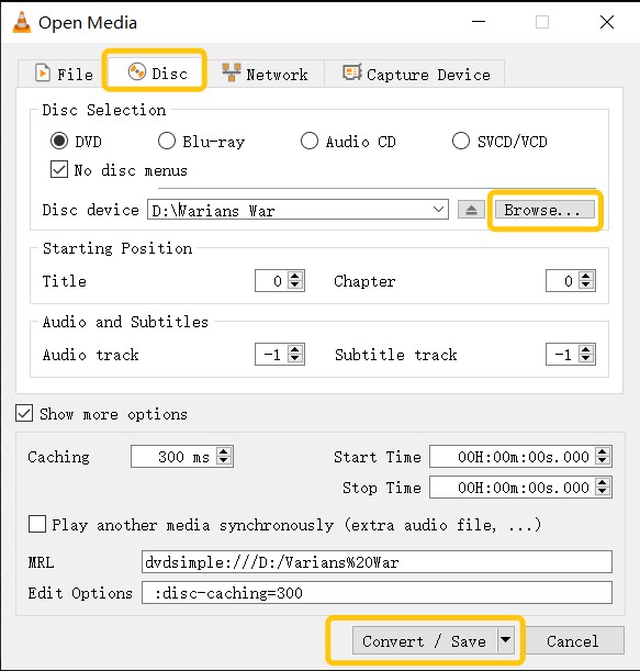 how to rip a dvd with vlc on Windows