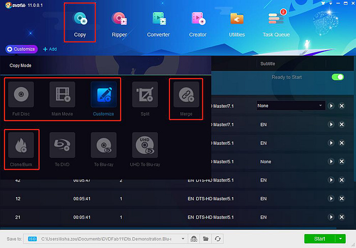 blu ray burning software menu