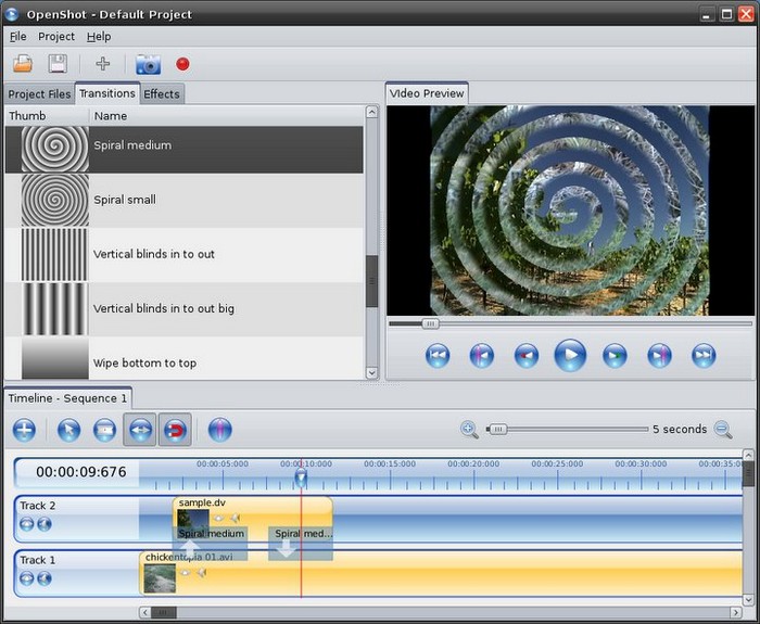 openshot video editor crop