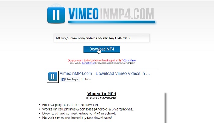 vimeo to mp4 with password