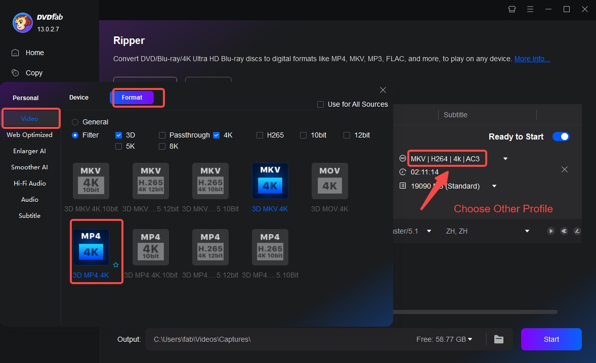 Copy DVD to hard drive/USB in MP4/MP3 format