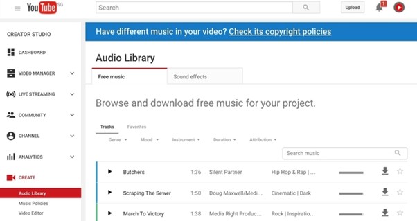 How to Use The  Audio Library In Your Video Projects