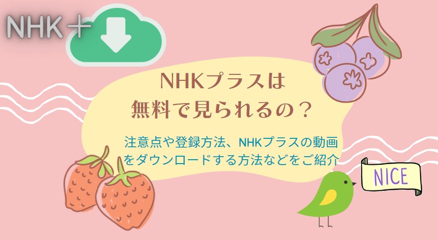 NHKプラスは無料で見られるの？注意点や登録方法、NHKプラスの動画をダウンロードする方法などをご紹介