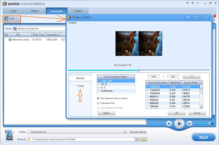 SBS 3D Video Converter: Convert 2D Video to SBS 3D Video